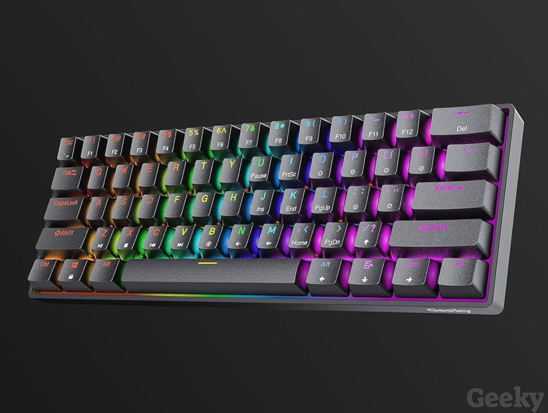 GK61 60% Mechanical Gaming Keyboard – RGB Backlit Compact Keyboard