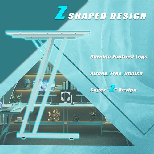 L Shaped Gaming Desk Computer Corner Desk PC Gaming Desk Table with